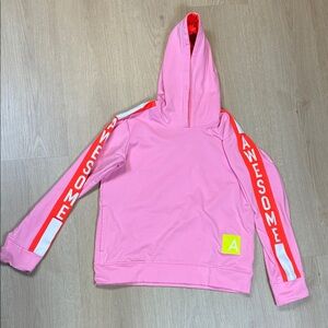 Rockets of Awesome Pink & Neon Orange Yellow Pullover Sweatshirt Girl’s size 10